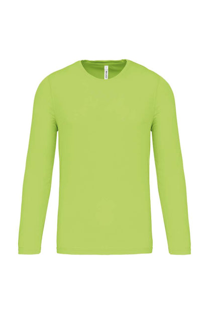 MEN'S LONG-SLEEVED SPORTS T-SHIRT - Lime - Main
