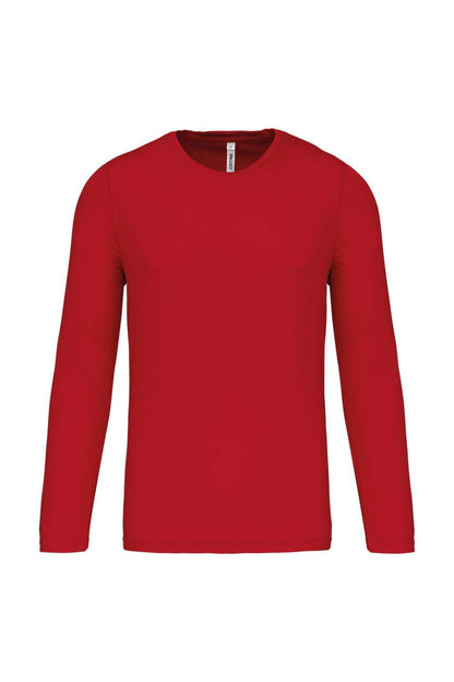 MEN'S LONG-SLEEVED SPORTS T-SHIRT - Red - Main