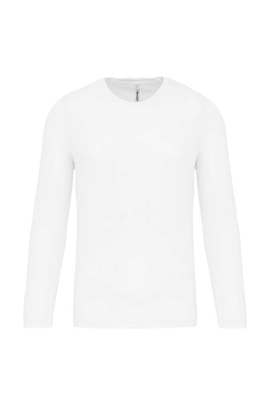 MEN'S LONG-SLEEVED SPORTS T-SHIRT - White - Main