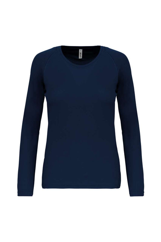 LADIES' LONG-SLEEVED SPORTS T-SHIRT - Sporty Navy - Main