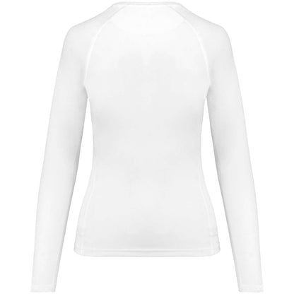 LADIES' LONG-SLEEVED SPORTS T-SHIRT - White - Additional
