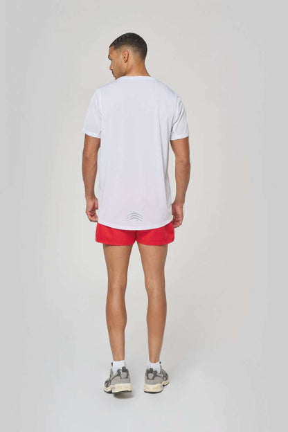 MEN'S SHORT-SLEEVED SPORTS T-SHIRT - White/Silver - Additional