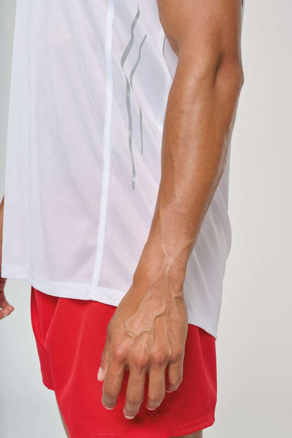 MEN'S SHORT-SLEEVED SPORTS T-SHIRT - White/Silver - Additional