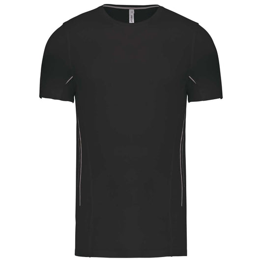 MEN'S SHORT-SLEEVED SPORTS T-SHIRT - Black/Silver - Main