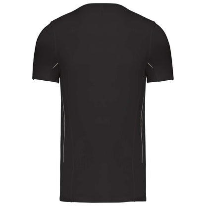 MEN'S SHORT-SLEEVED SPORTS T-SHIRT - Black/Silver - Additional