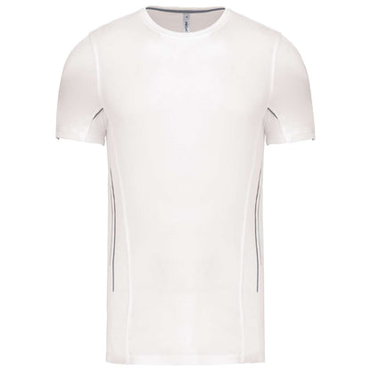 MEN'S SHORT-SLEEVED SPORTS T-SHIRT - White/Silver - Main