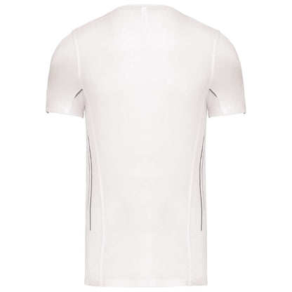 MEN'S SHORT-SLEEVED SPORTS T-SHIRT - White/Silver - Additional