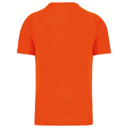 MEN’S V-NECK SHORT SLEEVE SPORTS T-SHIRT - Fluorescent Orange - Additional