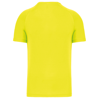 MEN’S V-NECK SHORT SLEEVE SPORTS T-SHIRT - Fluorescent Yellow - Additional