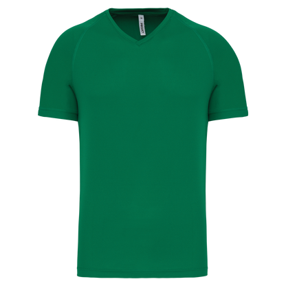 MEN’S V-NECK SHORT SLEEVE SPORTS T-SHIRT - Kelly Green - Main