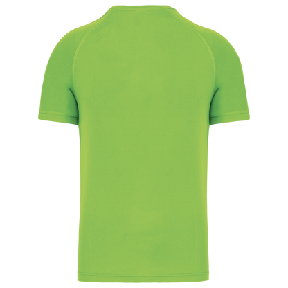 MEN’S V-NECK SHORT SLEEVE SPORTS T-SHIRT - Lime - Additional