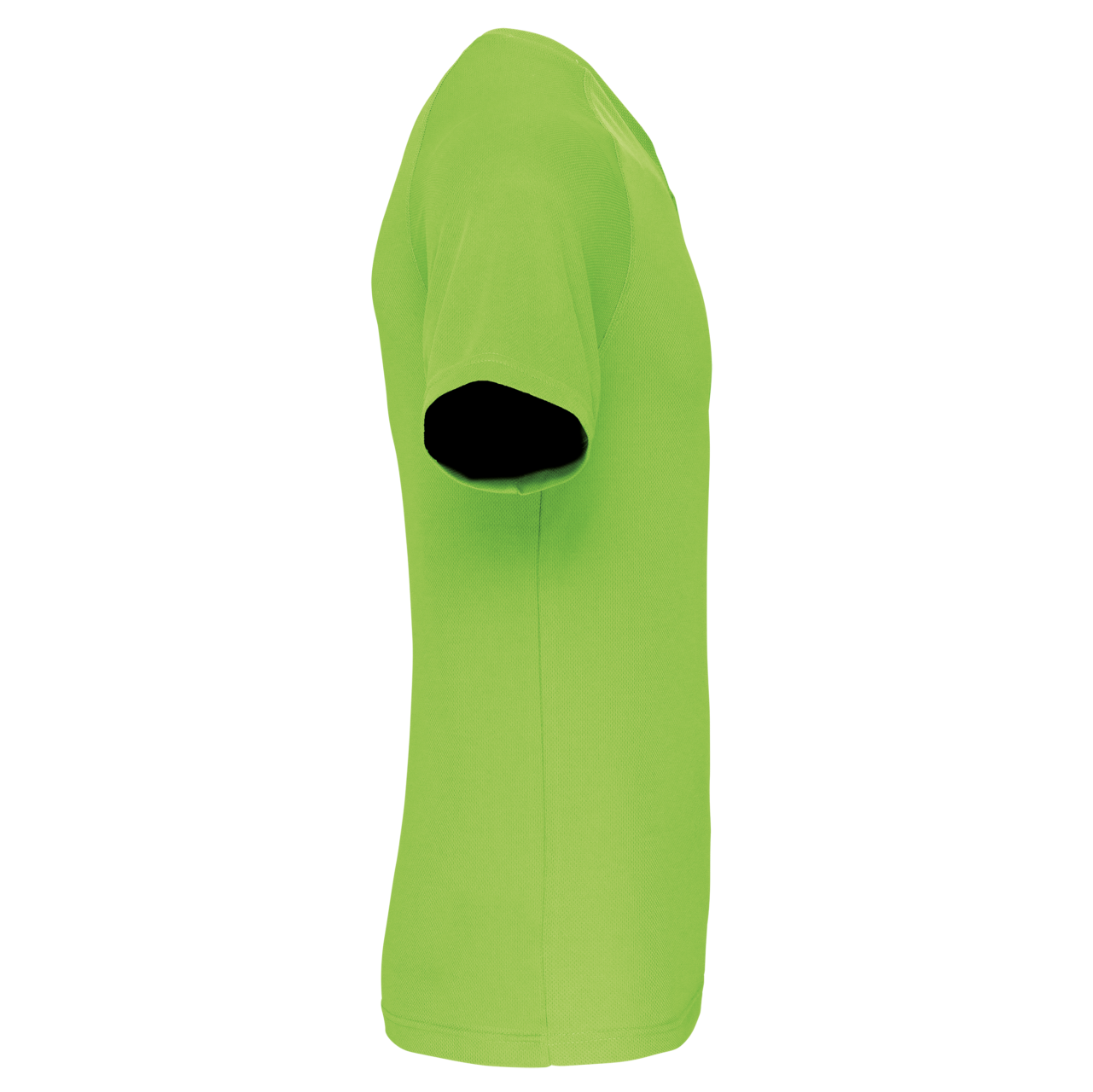 MEN’S V-NECK SHORT SLEEVE SPORTS T-SHIRT - Lime - Additional