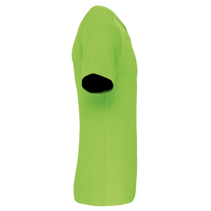 MEN’S V-NECK SHORT SLEEVE SPORTS T-SHIRT - Lime - Additional