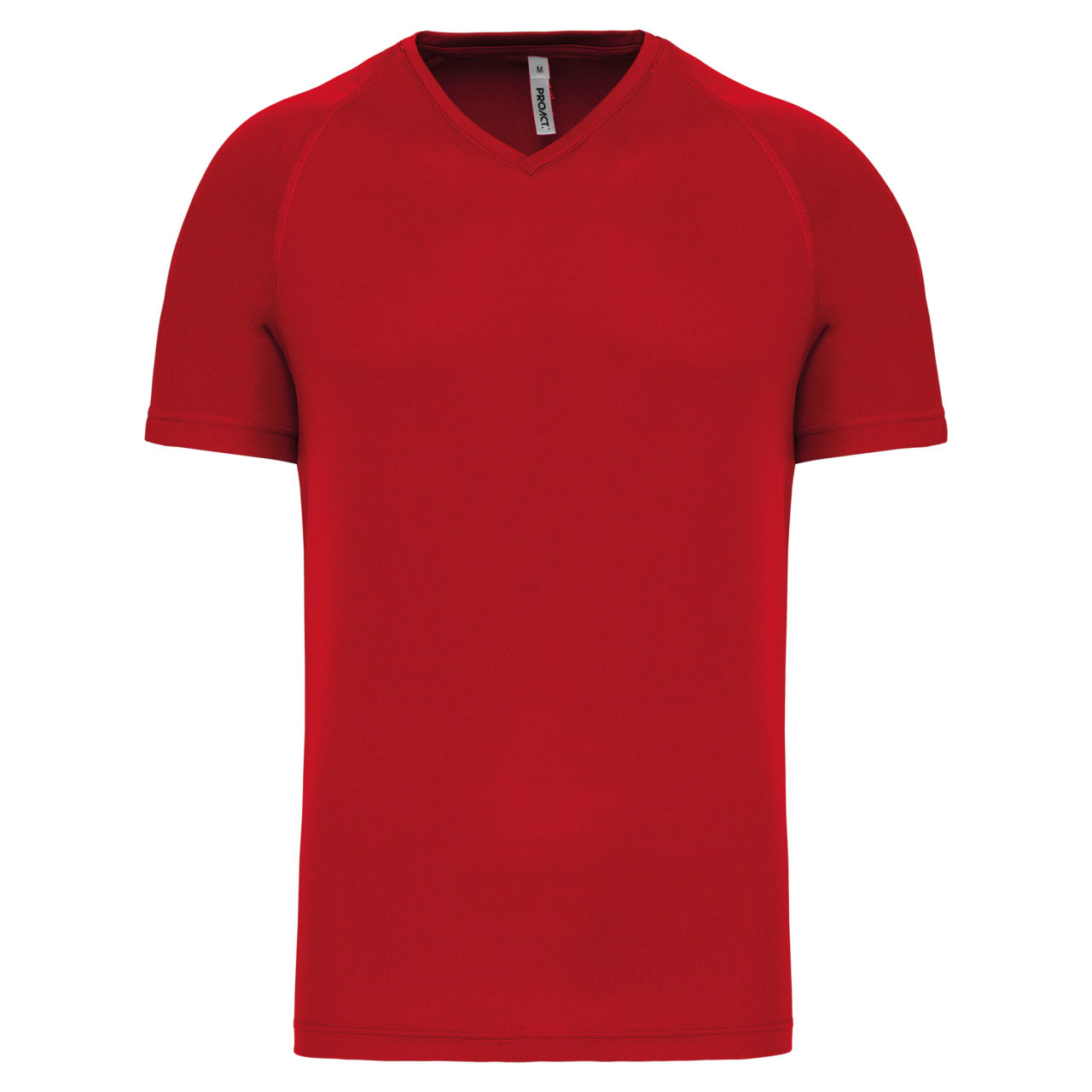 MEN’S V-NECK SHORT SLEEVE SPORTS T-SHIRT - Red - Main