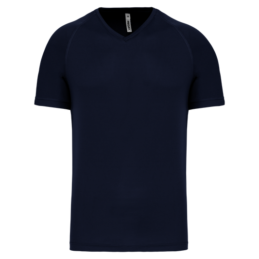 MEN’S V-NECK SHORT SLEEVE SPORTS T-SHIRT - Sporty Navy - Main