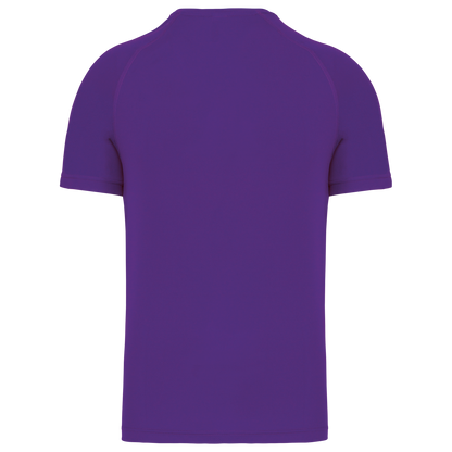 MEN’S V-NECK SHORT SLEEVE SPORTS T-SHIRT - Violet - Additional