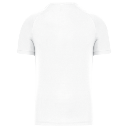 MEN’S V-NECK SHORT SLEEVE SPORTS T-SHIRT - White - Additional
