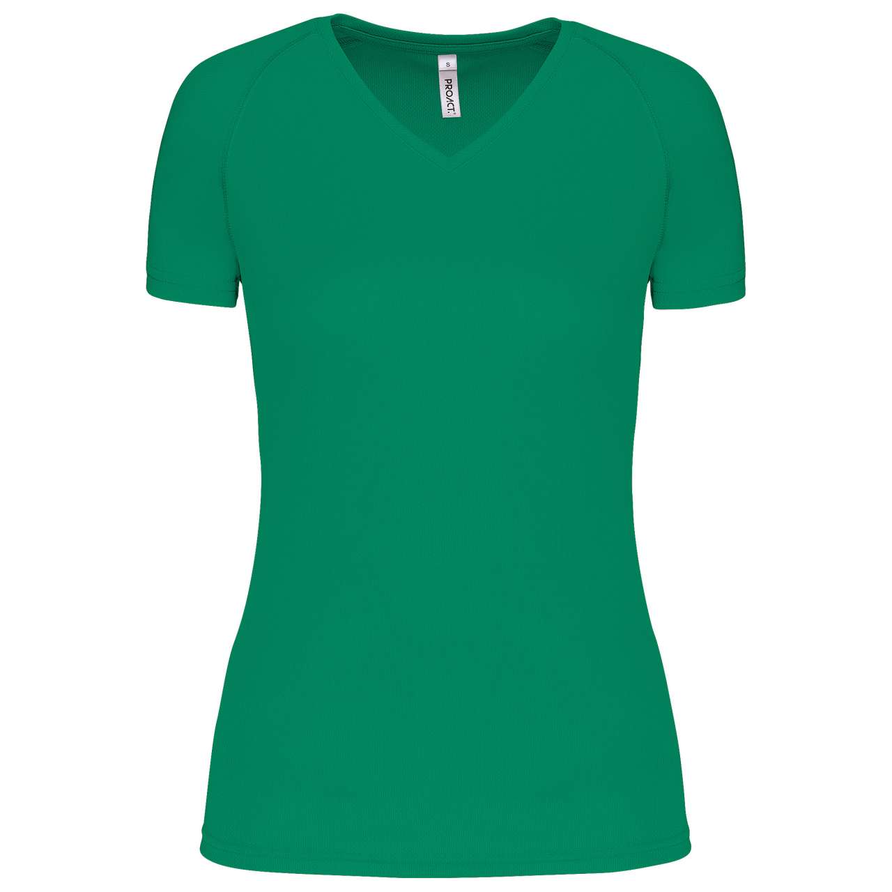 LADIES’ V-NECK SHORT SLEEVE SPORTS T-SHIRT - Kelly Green - Main