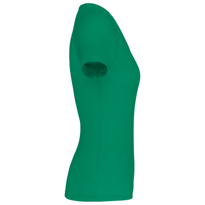 LADIES’ V-NECK SHORT SLEEVE SPORTS T-SHIRT - Kelly Green - Additional