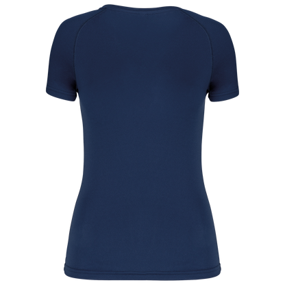 LADIES’ V-NECK SHORT SLEEVE SPORTS T-SHIRT - Sporty Navy - Additional