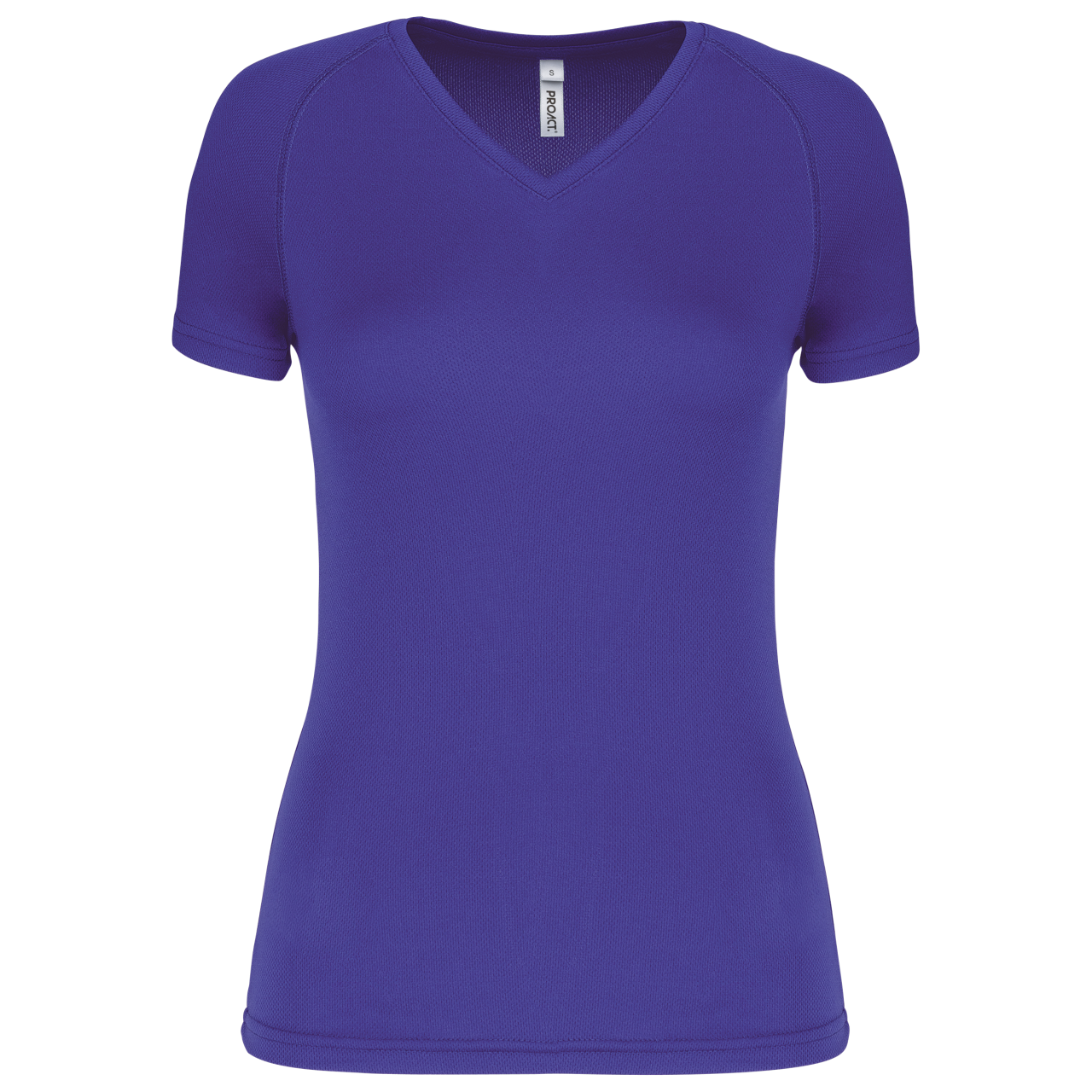 LADIES’ V-NECK SHORT SLEEVE SPORTS T-SHIRT - Violet - Main