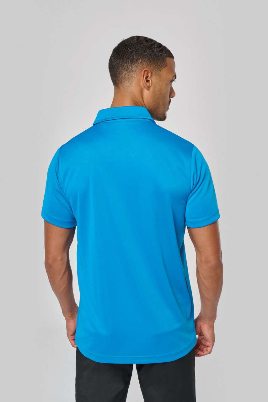 MEN'S SHORT-SLEEVED POLO SHIRT - Aqua Blue - Additional