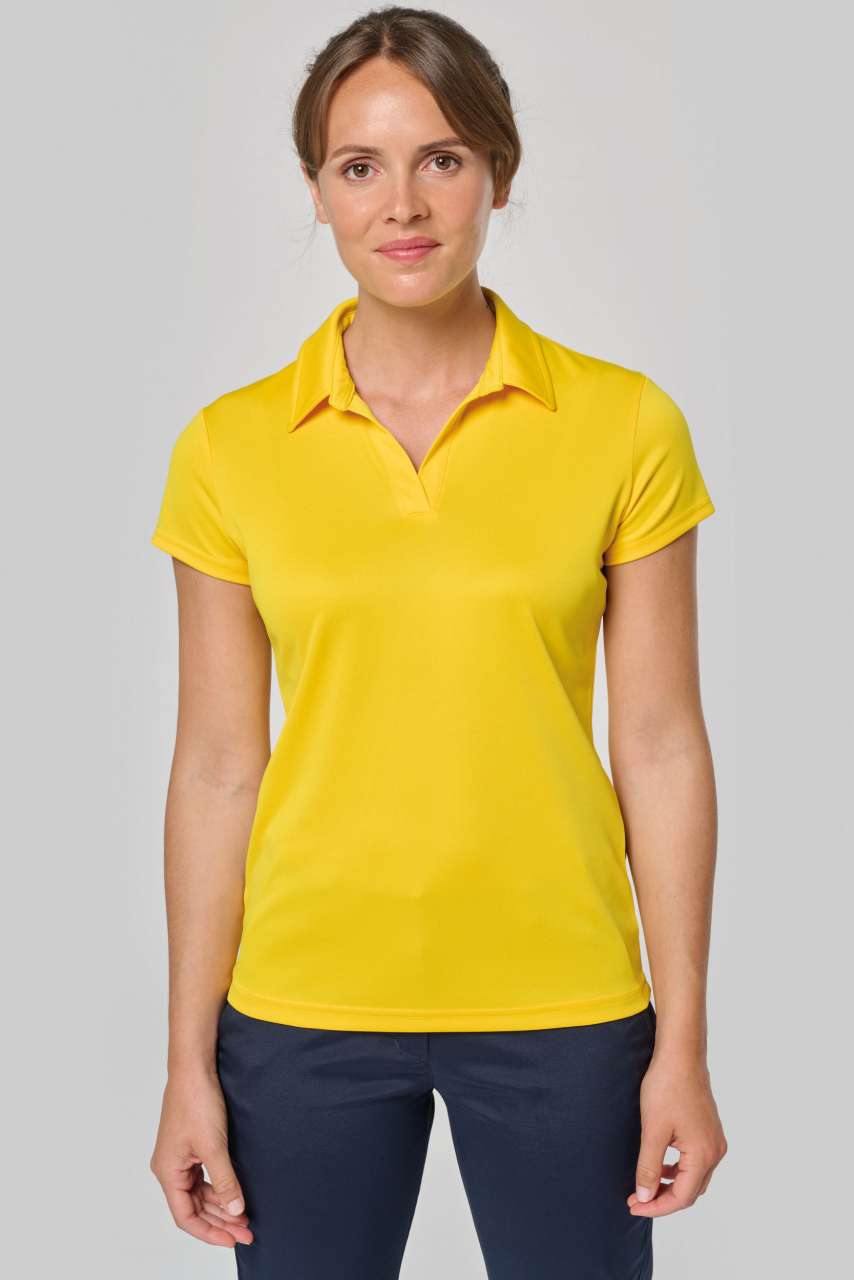 LADIES' SHORT-SLEEVED POLO SHIRT - Aqua Blue - Model