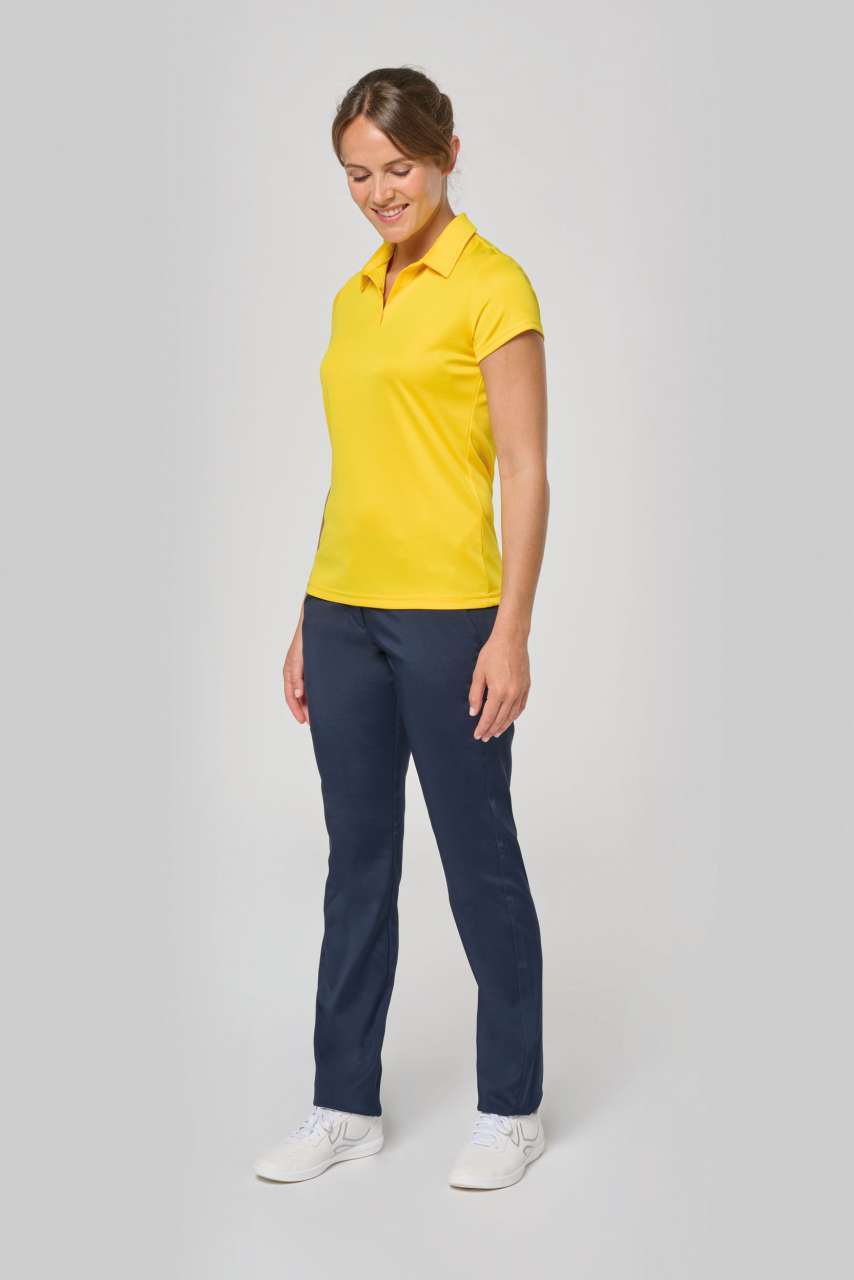 LADIES' SHORT-SLEEVED POLO SHIRT - Aqua Blue - Additional