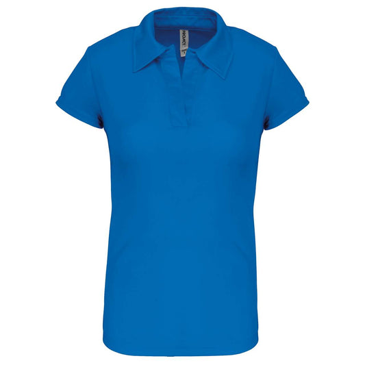LADIES' SHORT-SLEEVED POLO SHIRT - Aqua Blue - Main