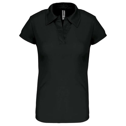 LADIES' SHORT-SLEEVED POLO SHIRT - Black - Main