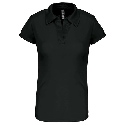 LADIES' SHORT-SLEEVED POLO SHIRT - Black - Main