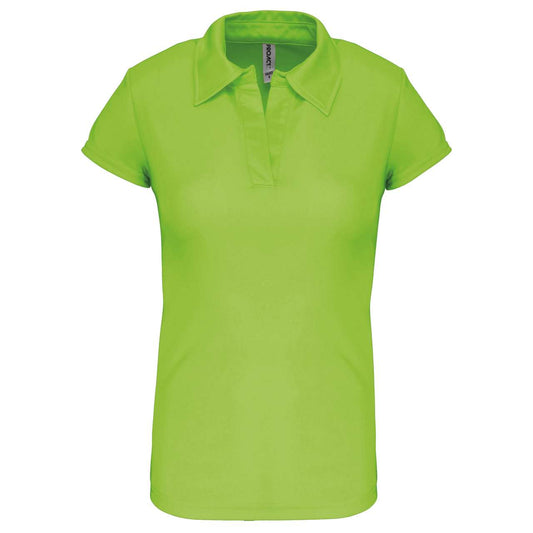 LADIES' SHORT-SLEEVED POLO SHIRT - Lime - Main