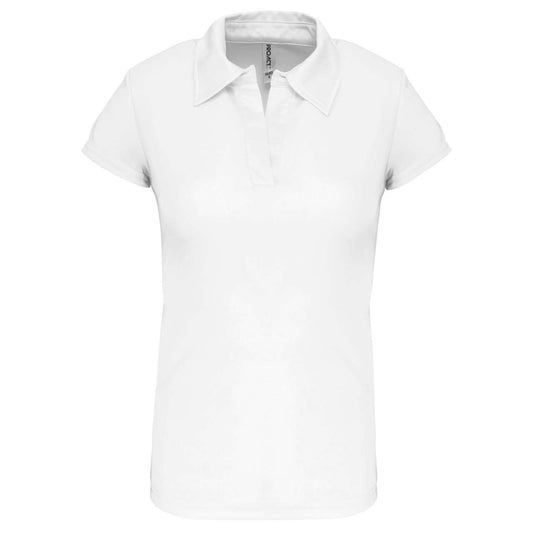 LADIES' SHORT-SLEEVED POLO SHIRT - White - Main