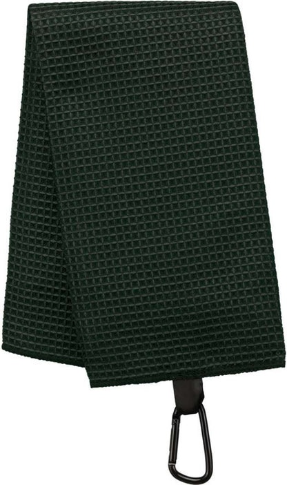 WAFFLE GOLF TOWEL - Forest Green - Main