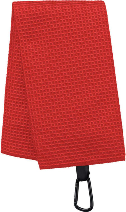 WAFFLE GOLF TOWEL - Red - Main