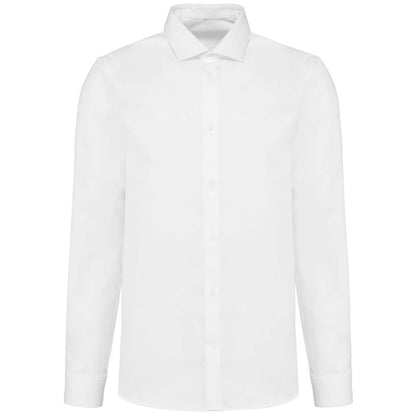 MEN'S PINPOINT OXFORD LONG-SLEEVED SHIRT - White - colorimageurl