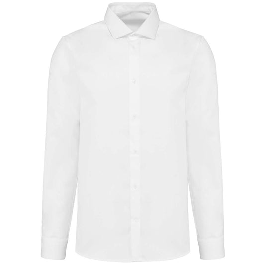 MEN'S PINPOINT OXFORD LONG-SLEEVED SHIRT - White - colorimageurl