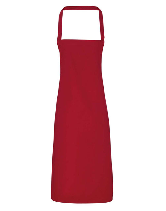 100% ORGANIC COTTON BIB APRON - Burgundy - Main