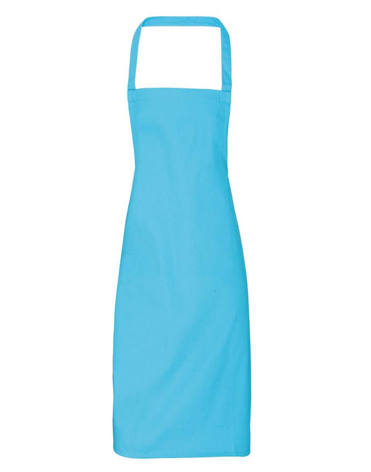 100% ORGANIC COTTON BIB APRON - Turquoise - Main