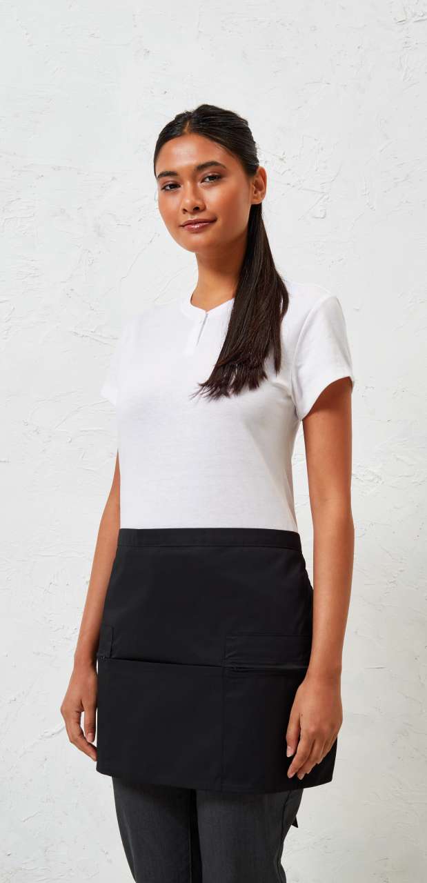 ZIP POCKET WAIST APRON - Black - Model