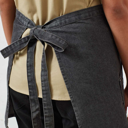 JEANS STITCH DENIM WAIST APRON - Black Denim - Additional