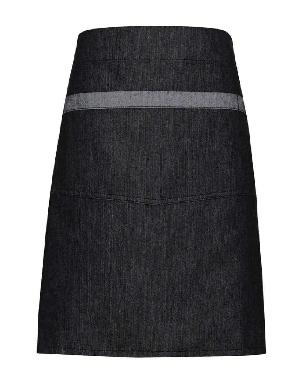 'DOMAIN' CONTRAST DENIM WAIST APRON - Black Denim - Main