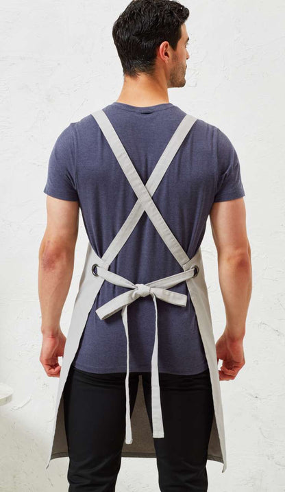 CROSS BACK ’BARISTA’ BIB APRON - Khaki - Additional