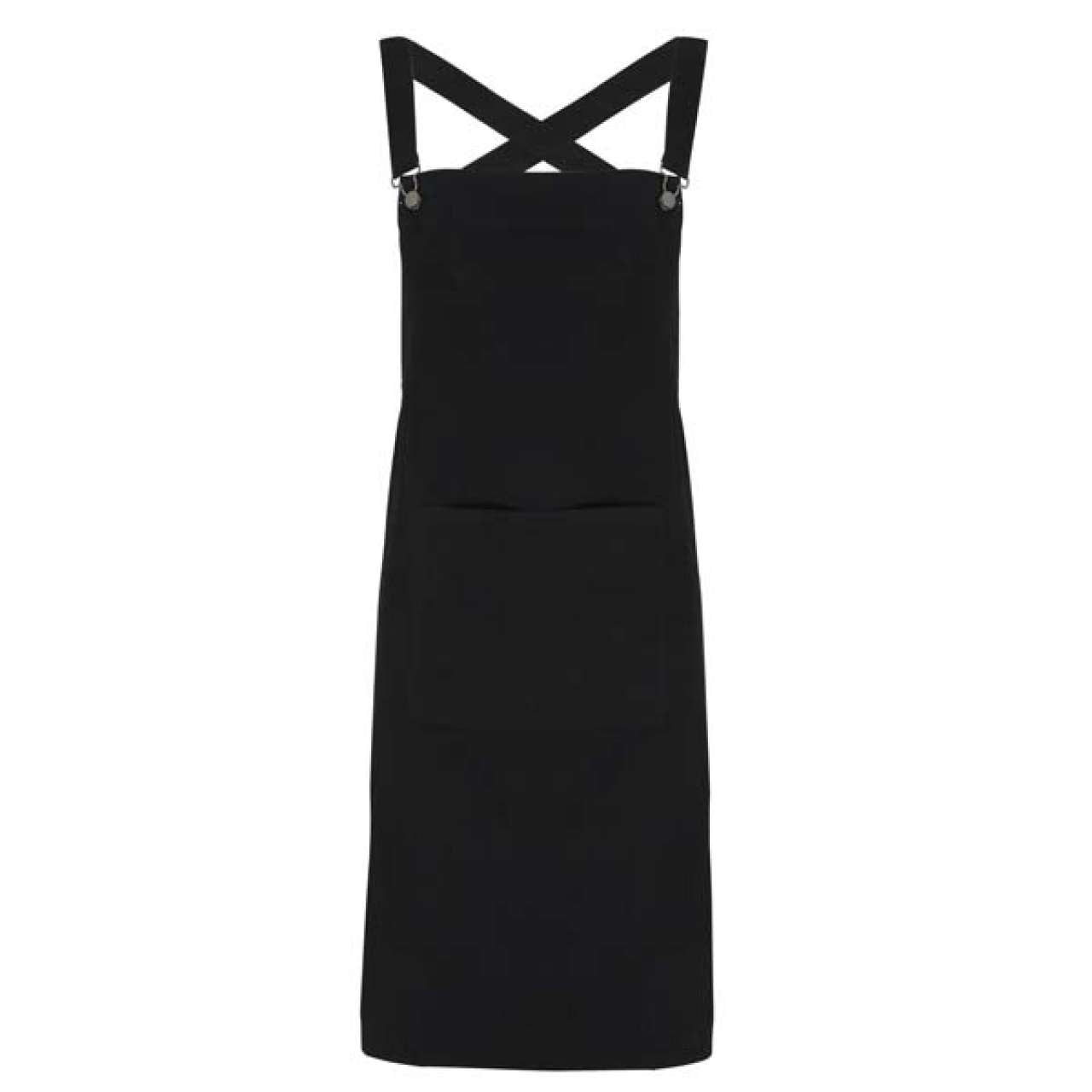CROSS BACK ’BARISTA’ BIB APRON - Black - Main