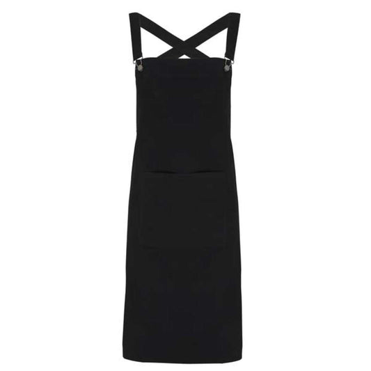 CROSS BACK ’BARISTA’ BIB APRON - Black - Main