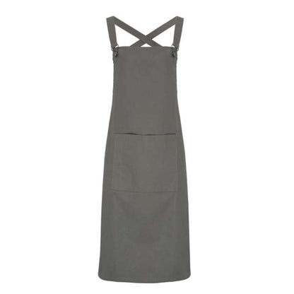 CROSS BACK ’BARISTA’ BIB APRON - Dark Grey - Main