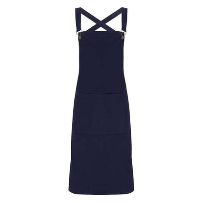 CROSS BACK ’BARISTA’ BIB APRON - Navy - Main