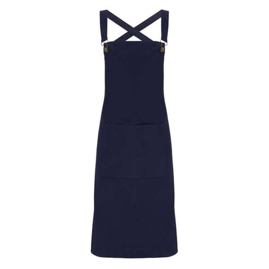 CROSS BACK ’BARISTA’ BIB APRON - Navy - Main