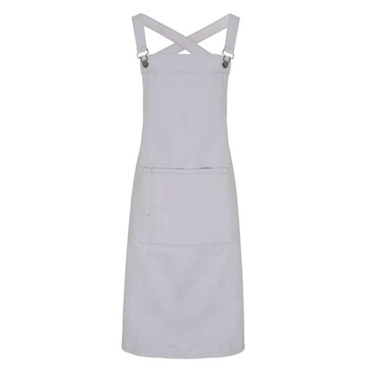 CROSS BACK ’BARISTA’ BIB APRON - Silver - Main