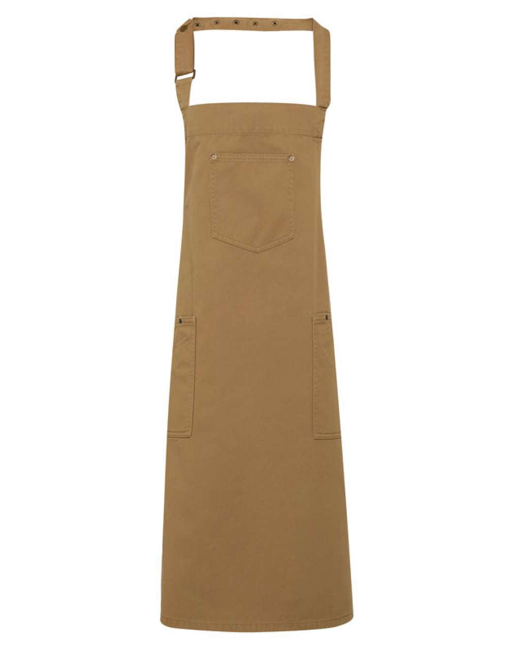 'CHINO’ BIB APRON - Khaki - Main